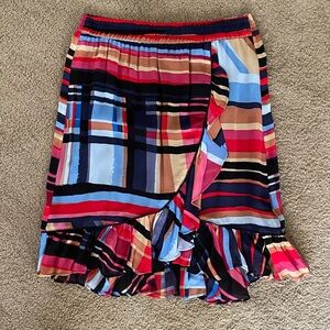 Catherine Malandrino Multicolor Plaid Midi Skirt